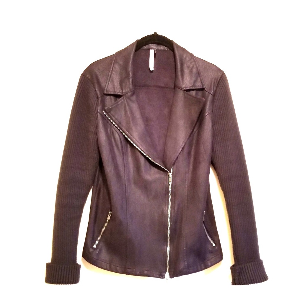 Monoreno black double zipper jacket
